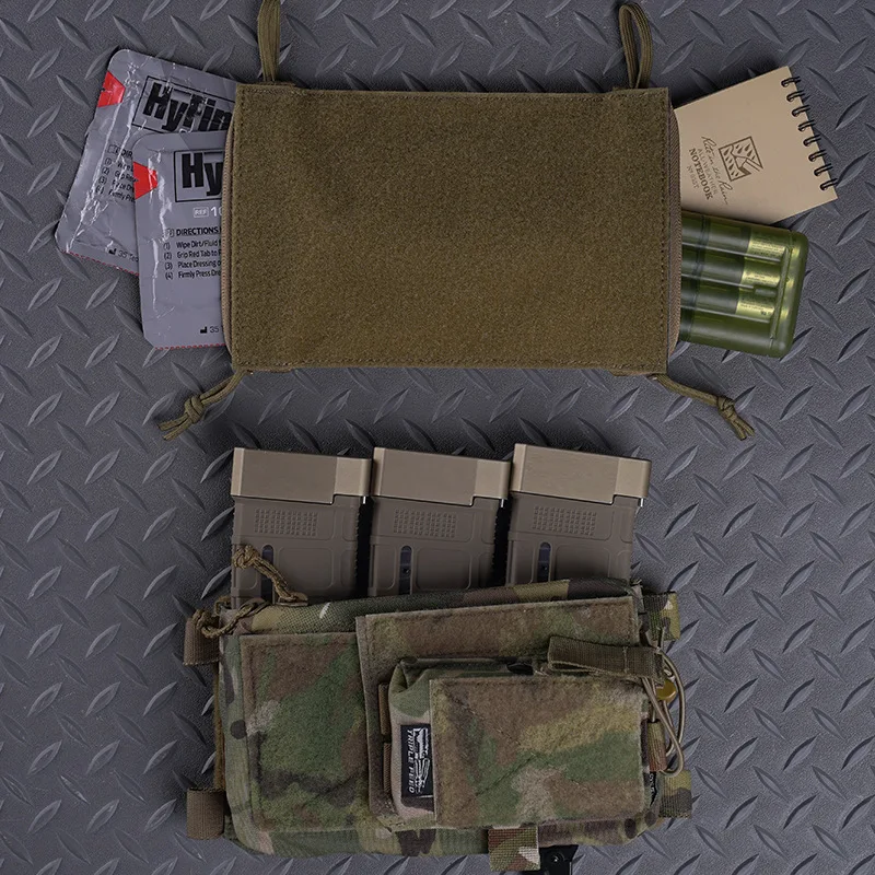 Bolsa integrada de expansión para colgar en el pecho, accesorios de aparejo para el pecho, chaleco para equipo al aire libre, bolsillo de almacenamiento oculto, Camping Airsoft 9,4*5,9 - imagen 3