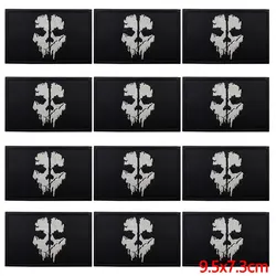 Parches bordados calavera Skull – 10 uds tácticos termoadhesivos