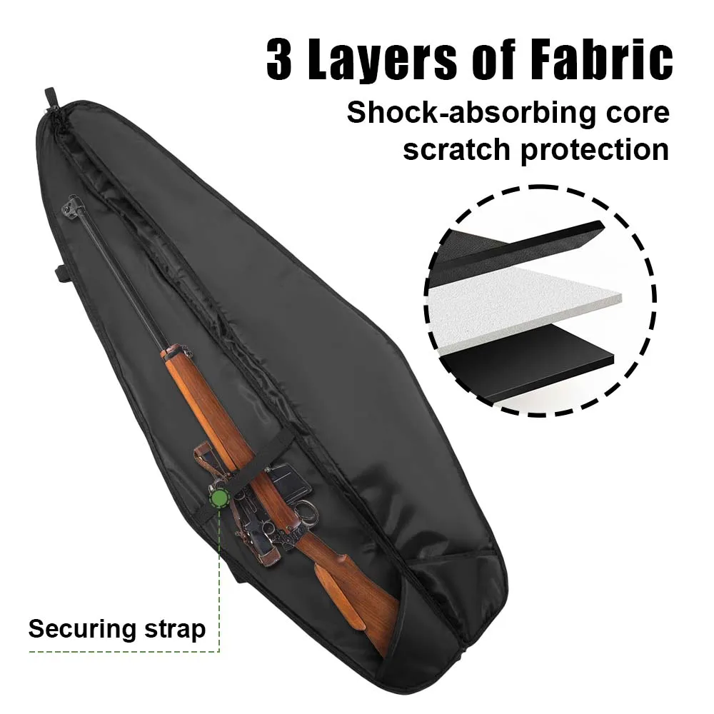 Funda para rifle táctica acolchada con bandolera protectora - imagen 2