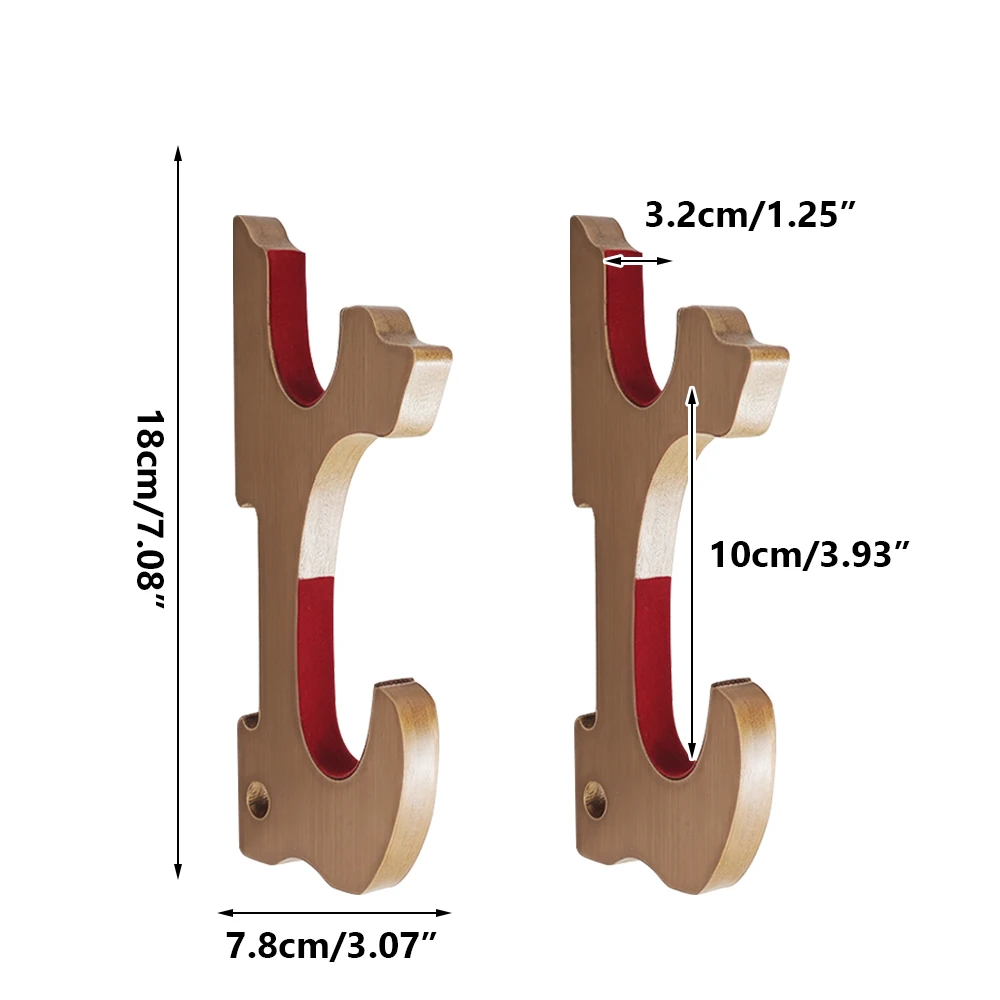 Gancho para espada de montaje en pared, soporte de exhibición para espada, estante de exhibición para espada de pared, estante ajustable para arco de tiro con arco para decoración del hogar, 2 uds. - imagen 4