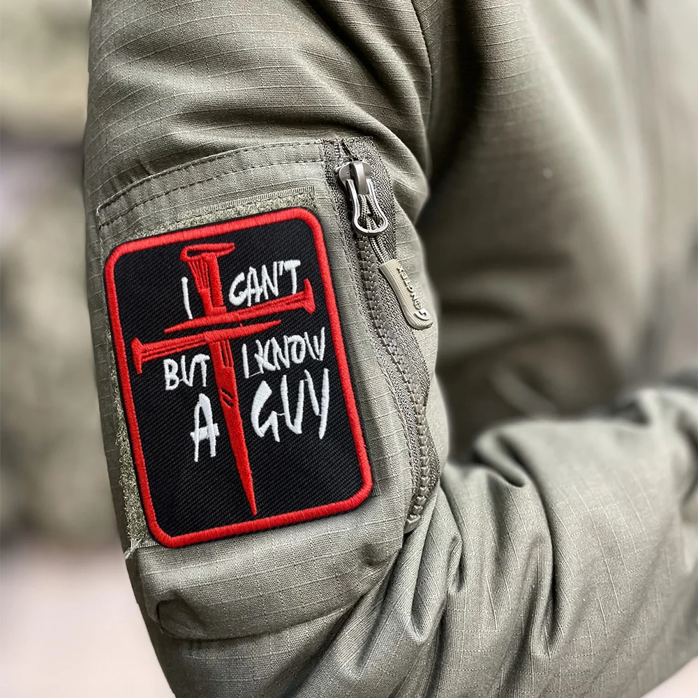 No puedo pero lo puedo salir una comida parches tácticos gancho y bucle parche bordado Chevron insignia militar brazalete mochila decoración pegatina