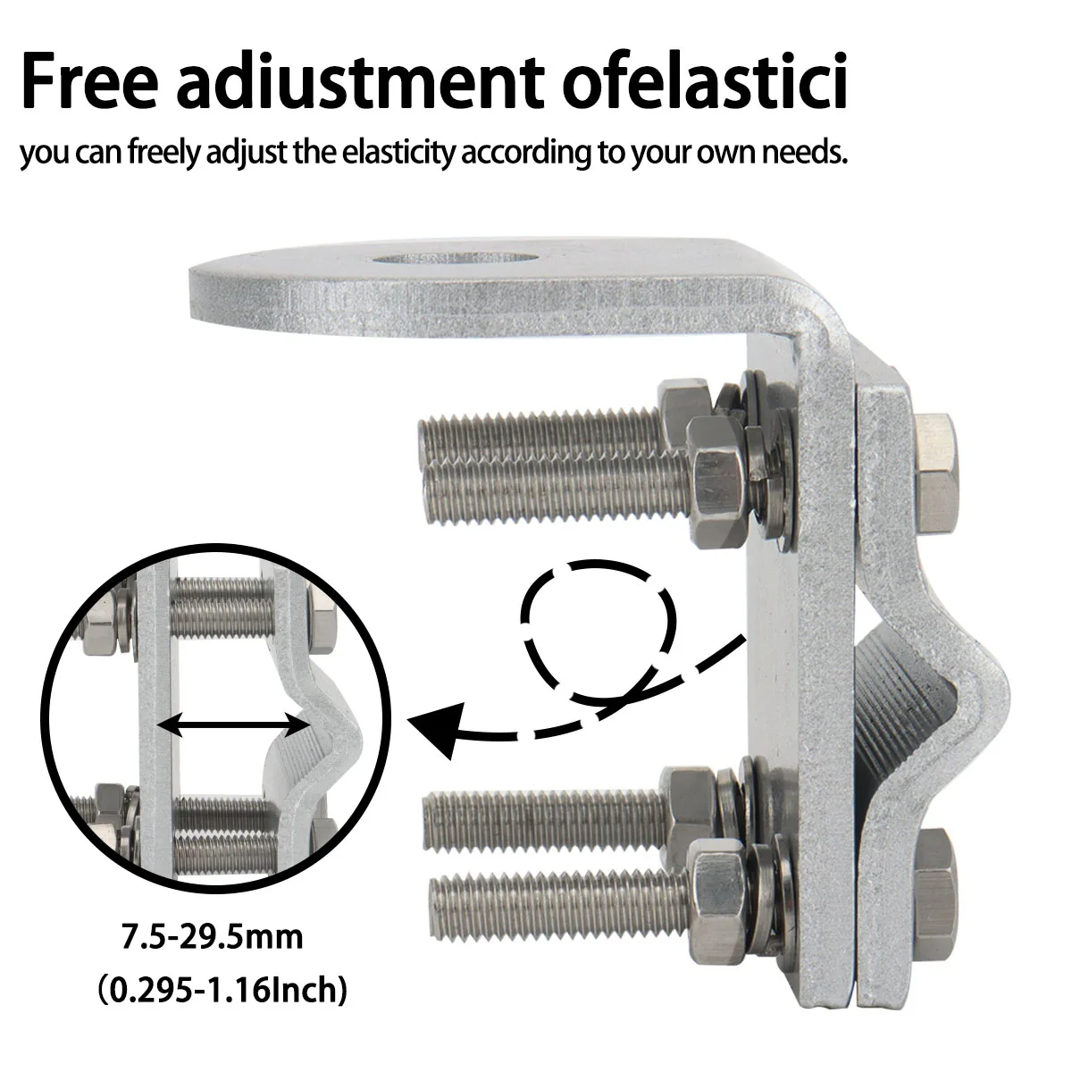 ABBREE-soporte de espejo para antena inalámbrica CB, ranura única, de aluminio, resistente a la corrosión, adecuado para instalación de antena exterior - imagen 2