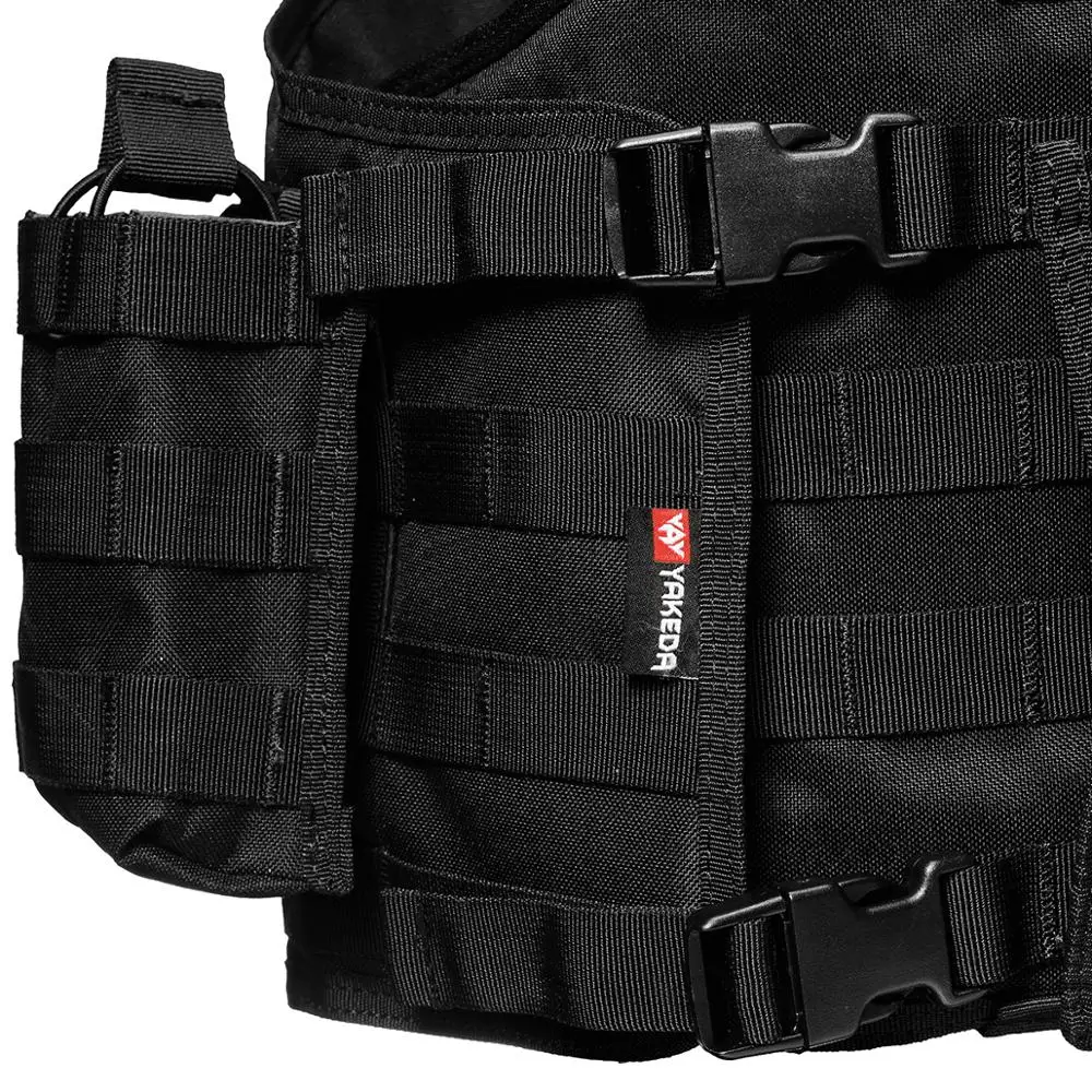 YAKEDA Chaleco táctico Camuflaje Body Armor Ropa deportiva Caza Molle A prueba de balas Negro - imagen 5