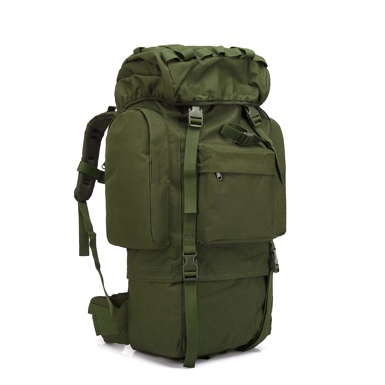 Mochila impermeable de gran capacidad de 65L para exteriores, mochila táctica para caza, Camping, cubierta para lluvia, bolsas de escalada para montañismo