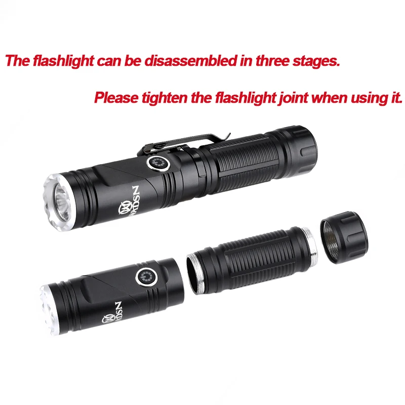 WADSN linterna de cabeza giratoria táctica multifuncional, luz brillante, linterna de caza, linterna de Camping al aire libre - imagen 4