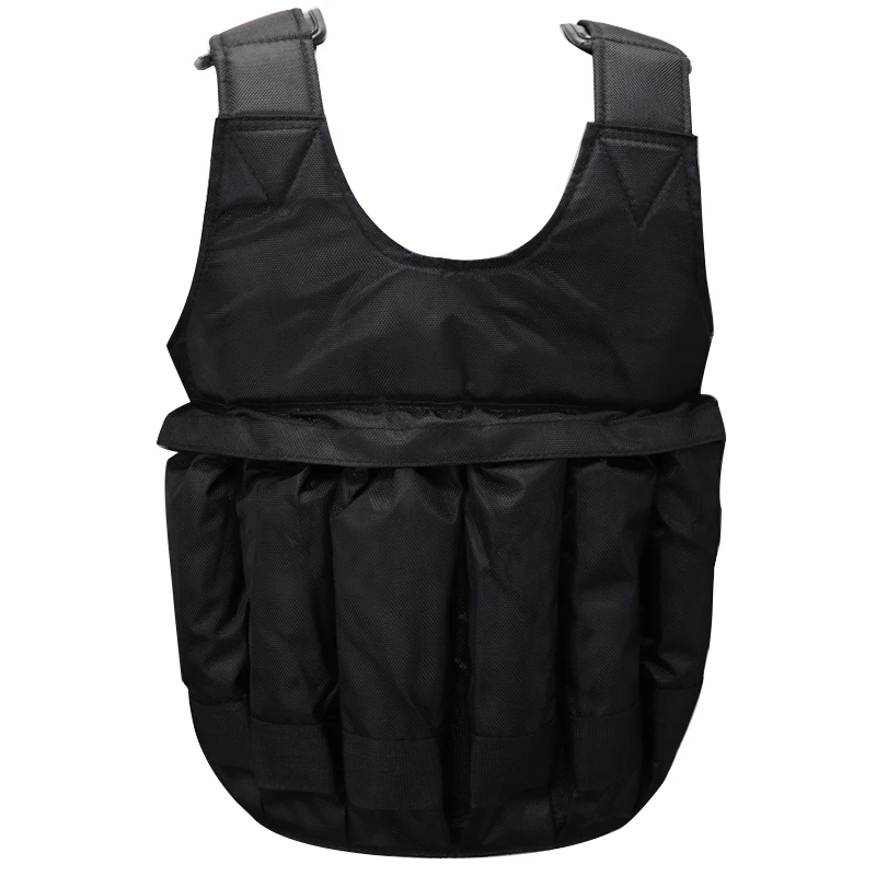 Chaleco ponderado de carga de 50kg, chaqueta de entrenamiento de ejercicio ajustable, chaleco de entrenamiento de gimnasio, chaleco de boxeo, chaleco de Fitness de arena - imagen 3