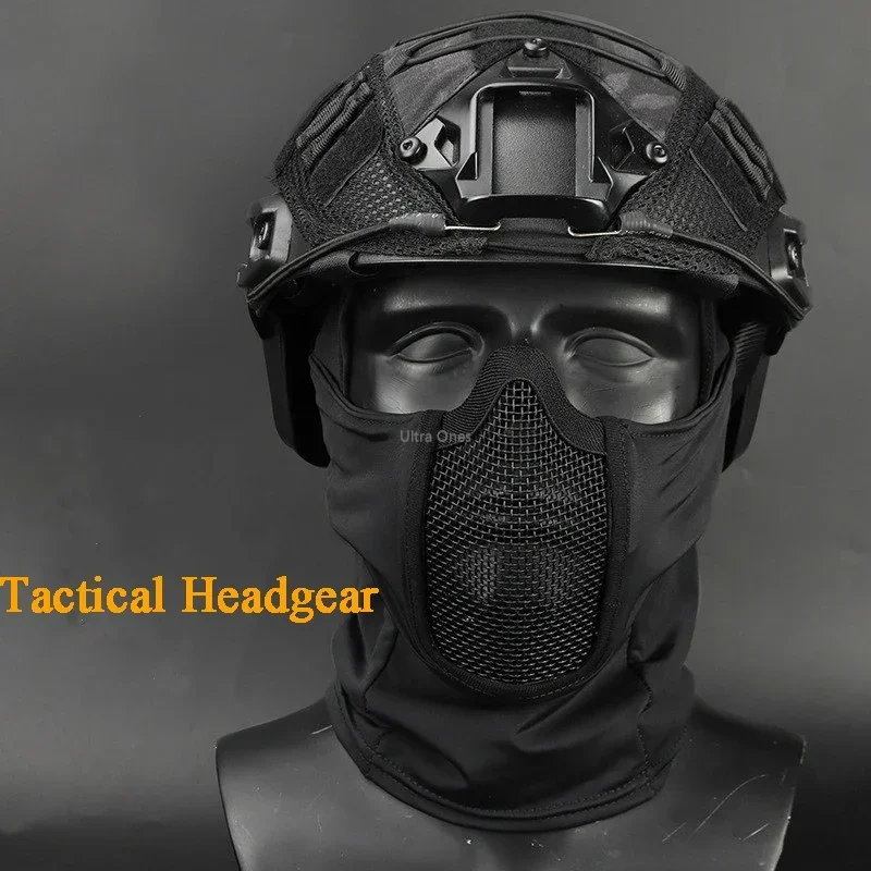 Máscara táctica de cara completa de malla de acero para caza, máscara de Paintball Airsoft, casco CS, juego, motocicleta, tiro, ciclismo, máscaras protectoras - imagen 3