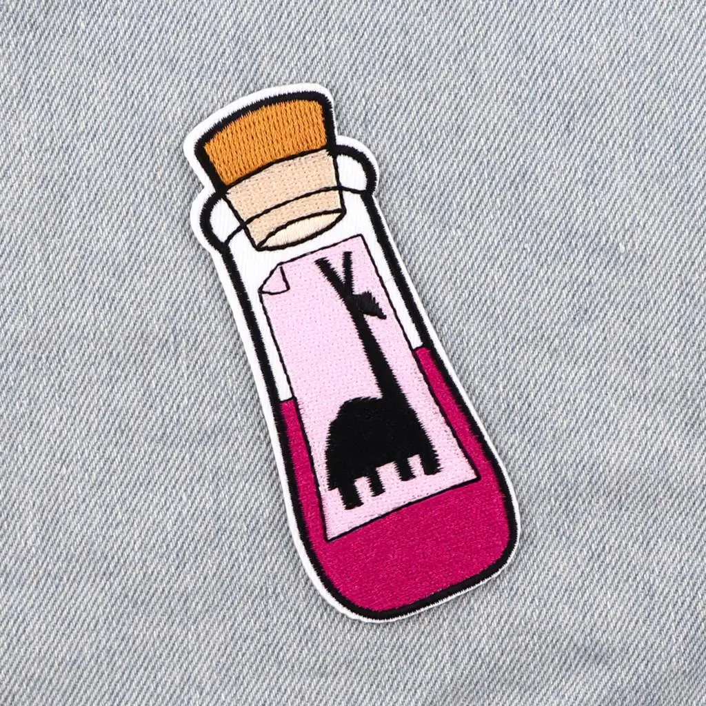 Parche de poción de camello AD2824, parches de hierro de dibujos animados para ropa, estilismo de botellas, parches bordados en ropa, pegatinas para planchar - imagen 4