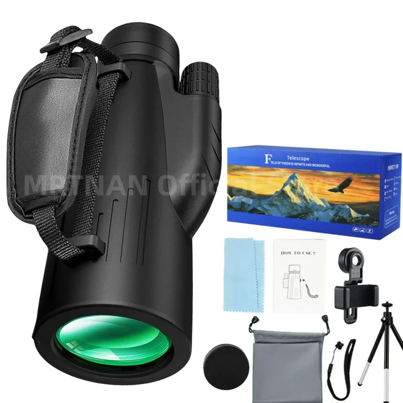 Telescopio Monocular de alto rendimiento de 50MM, correa de muñeca de mano antivibración, telescopio portátil HD de gran aumento - imagen 2