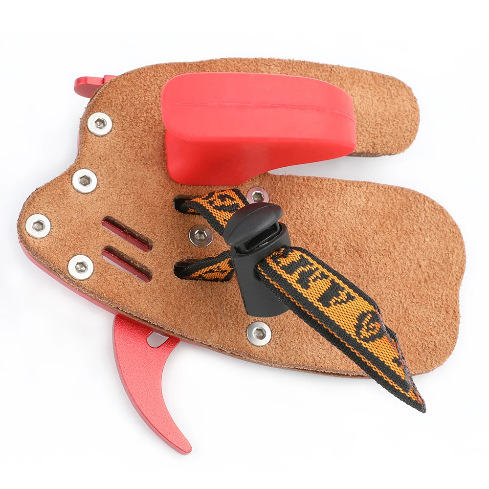 Protector de dedo para tiro con arco S/M/L/XL, pestaña de cuero de vaca para mano derecha, arco, flecha, guante de protección para caza, Protector de dedo para tiro - imagen 2