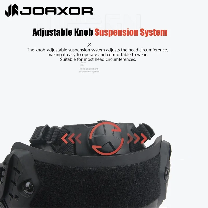 JOAXOR FAST MH Casco táctico antidisturbios de fibra de vidrio Casco Airsoft antigolpes Equipo de entrenamiento de combate especial Peso 1,5 kg - imagen 3