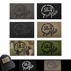 Apliques de tela con emblema de moral de corte láser, parches reflectantes infrarrojos, insignias tácticas para exteriores para mochila, chaleco, ropa