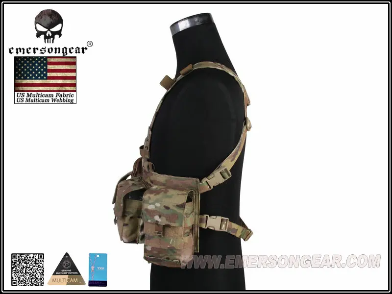 Emersongear UW Gen V-split chaleco de combate militar con plataforma de pecho frontal MC negro em7451 - imagen 3