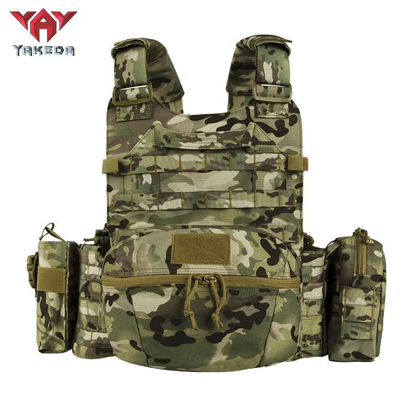 Yakeda 6094 chalecos portador de placa chaleco camuflaje Molle Nylon chaleco Modular chalecos tácticos caza al aire libre hombres chaleco - imagen 3