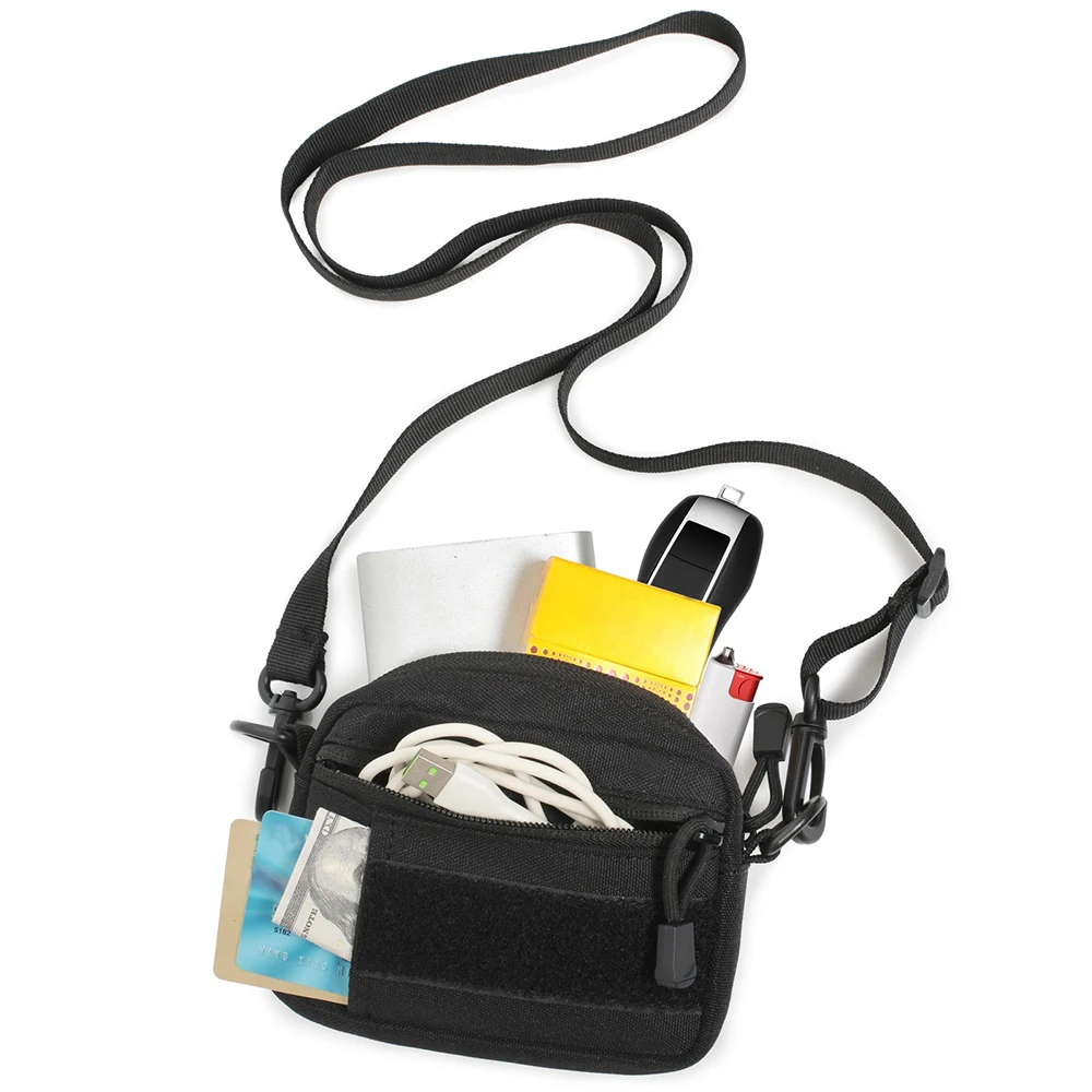 Bolsa de herramientas EDC pequeña táctica, bolsos cruzados, bolso de hombro tipo bandolera, riñonera multifuncional para caza - imagen 3