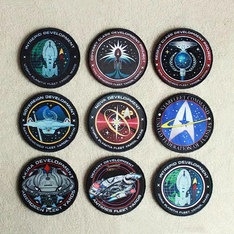 Parches con estampado de nave espacial, proyecto de clase Regent, nave espacial Trek para ropa, brazalete de estrellas DIY para ropa, chaqueta, bolsa, decoración