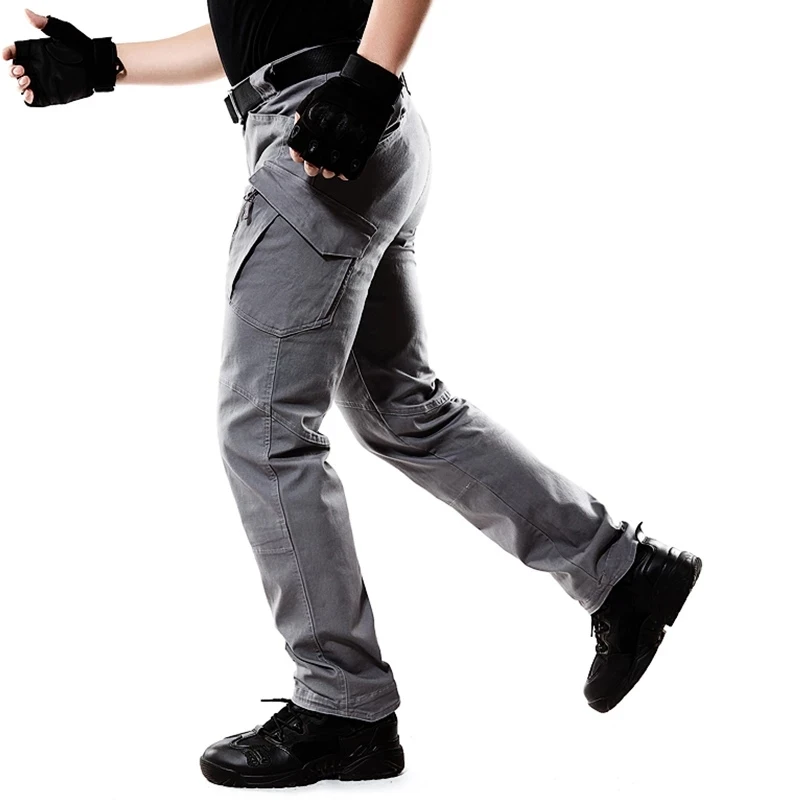 Pantalones tácticos militares de carga, pantalones de combate con múltiples bolsillos, impermeables, informales, de algodón, suaves, elásticos, transpirables - imagen 3