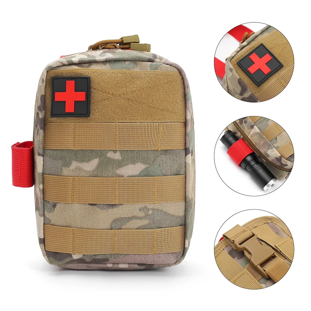 Bolsa de primeros auxilios táctica MOLLE para camping y emergencias - imagen 3