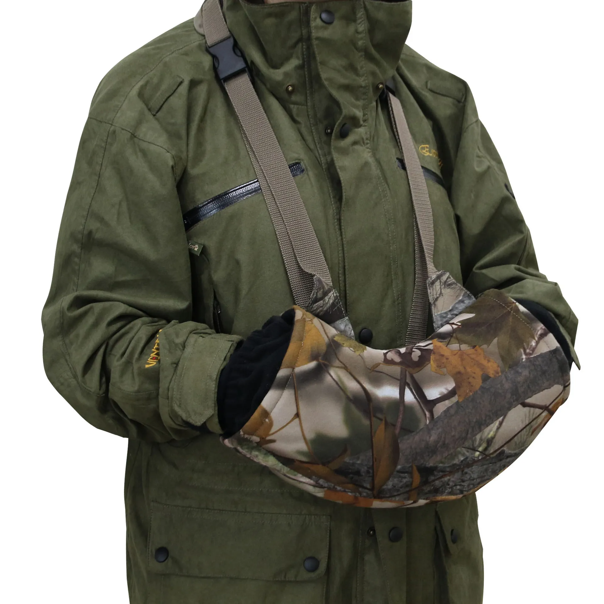 Guantes tácticos de franela gruesa para invierno, guantes cálidos para manos, cuello íntimo, colgante, camuflaje biónico, caza, pesca, dedos completos - imagen 4