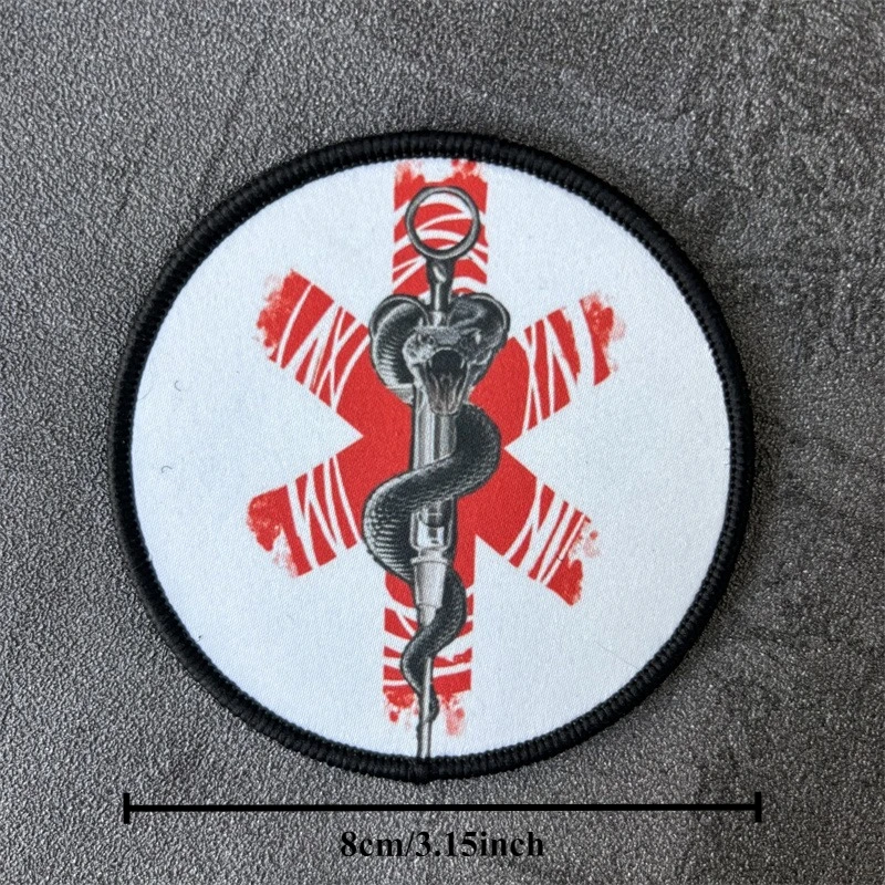Parche estampado "Medik Medical Team" para ropa, insignia de moral táctica, parches militares con gancho, pegatina para mochila, brazalete - imagen 4