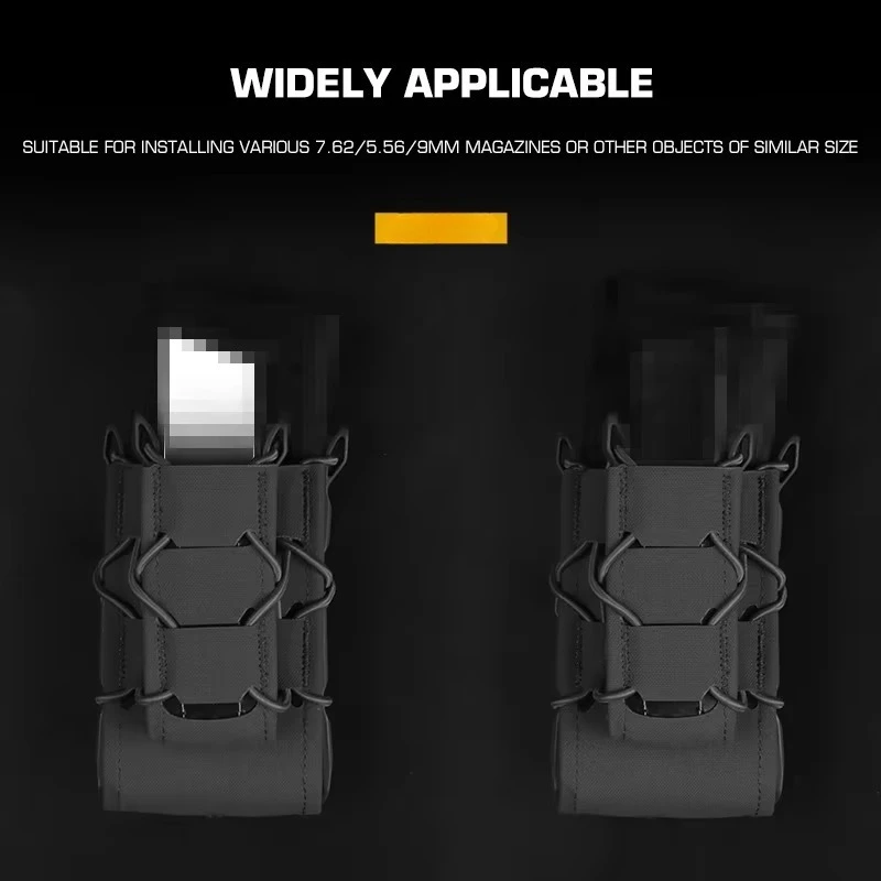 Tiger Magazine Pouch V2 Set Combo Set Molle Hook-Loop Mag Carrier Pisol 9mm.40S&W.45ACP.357 Rifle AR M4 Mag Holster Airsoft - imagen 5