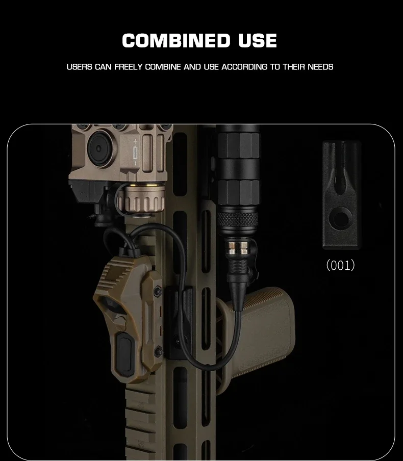 Accesorios para pistola de caza, Riel de piezas de nailon de 6 M-LOK, soporte de Cable Modular, cables de Control para linternas láser, limpio y resistente - imagen 5