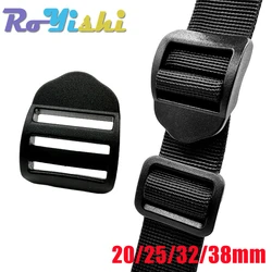 Hebillas Tri-Glide negras para correas de mochila 20-38mm