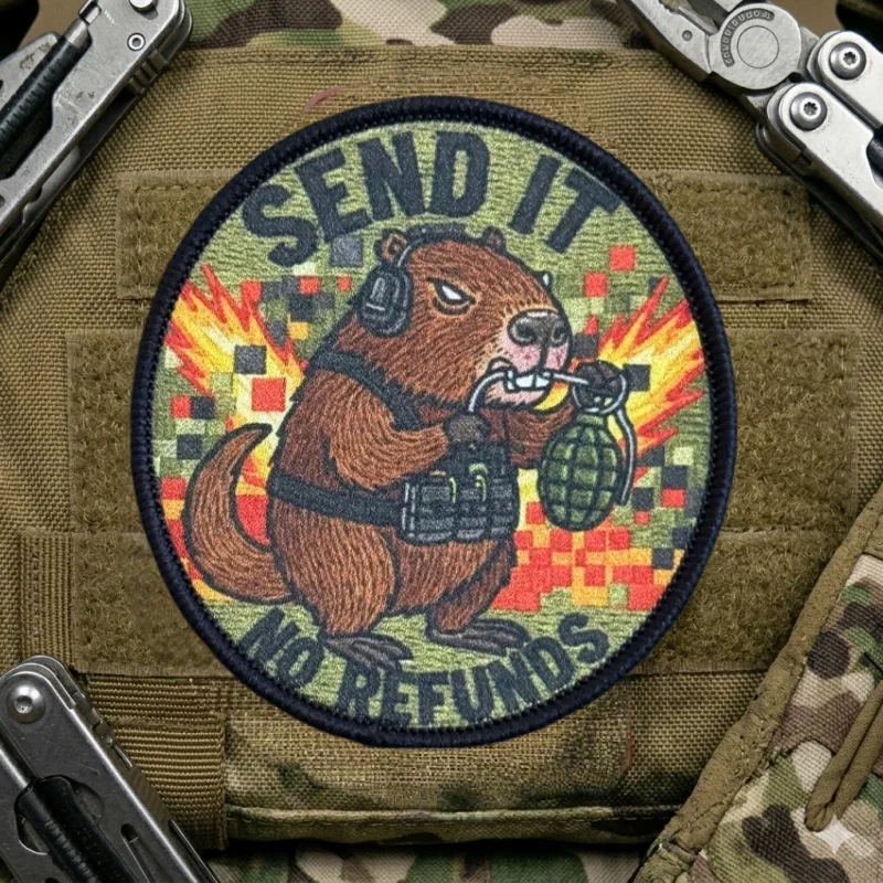 Parche táctico Beaver para chalecos MOLLE con gancho y bucle - imagen 4