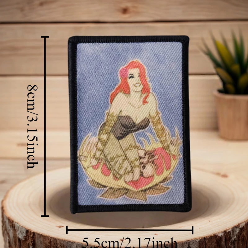 Parche de impresión táctica de película para niña, aplique de gancho y bucle militar divertido, insignia de moral, brazalete, pegatinas para mochila, parches para ropa - imagen 3