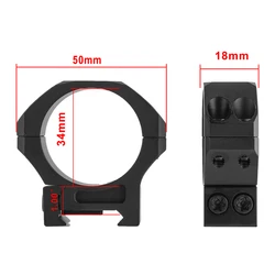 Marcool Anillo Picatinny 34mm para mira – Aluminio 7075 táctico