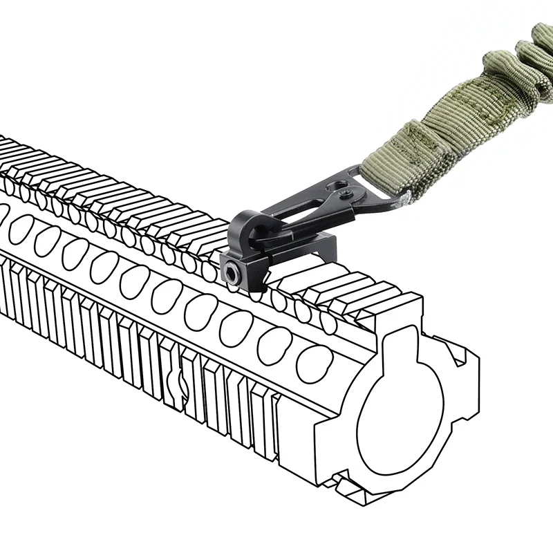 Adaptador de montaje de mira M-LOK giratorio a carril Picatinny - imagen 5