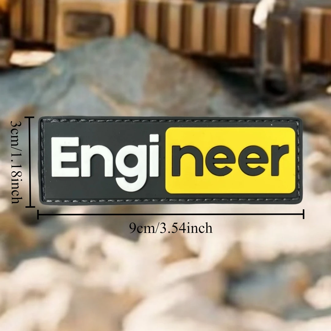 Parche táctico "Engineer", insignia personalizada de moral del ejército, parches de gancho y bucle de PVC 3D para ropa, equipo militar, pegatina para casco - imagen 3