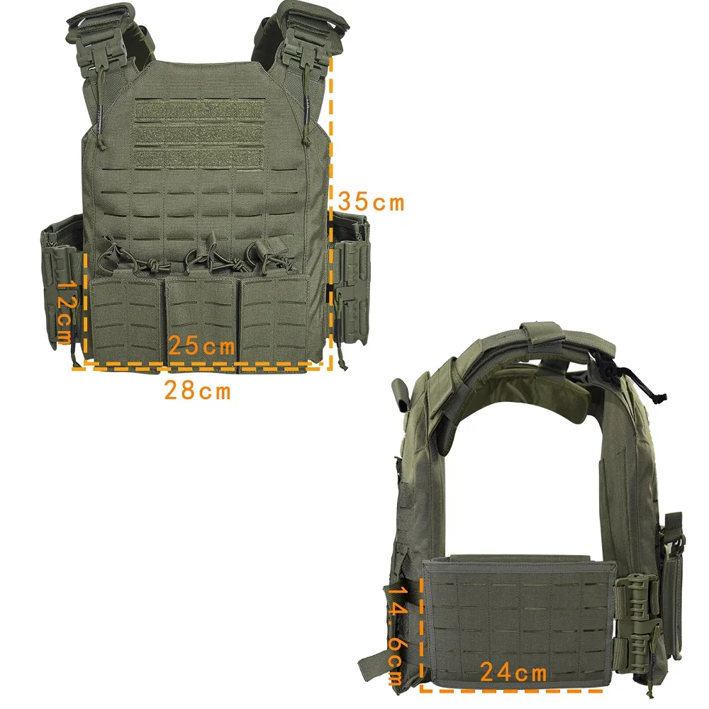 EmersonGears chaleco táctico ligero con bolsa triple MOLLE - imagen 4