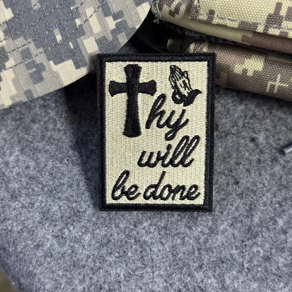 Parche táctico militar con frase bordada, gancho y bucle para mochila - imagen 5