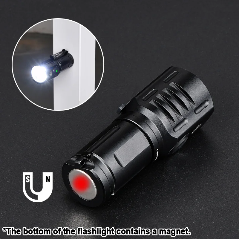 WADSN MINI linterna estroboscópica recargable, brillo ajustable, imán fuerte, potentes lúmenes, USB tipo C, luz para exteriores - imagen 4