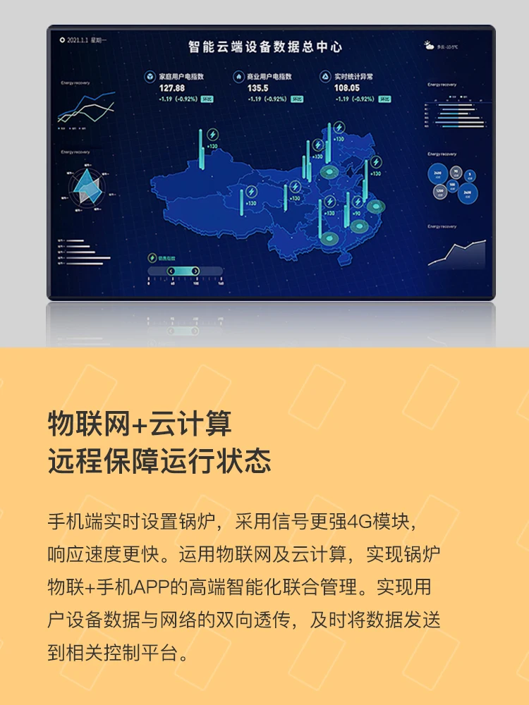 Caldera eléctrica montada en la pared, hogar rural, 220V, calefacción, baño, calefacción inteligente de frecuencia variable - imagen 4