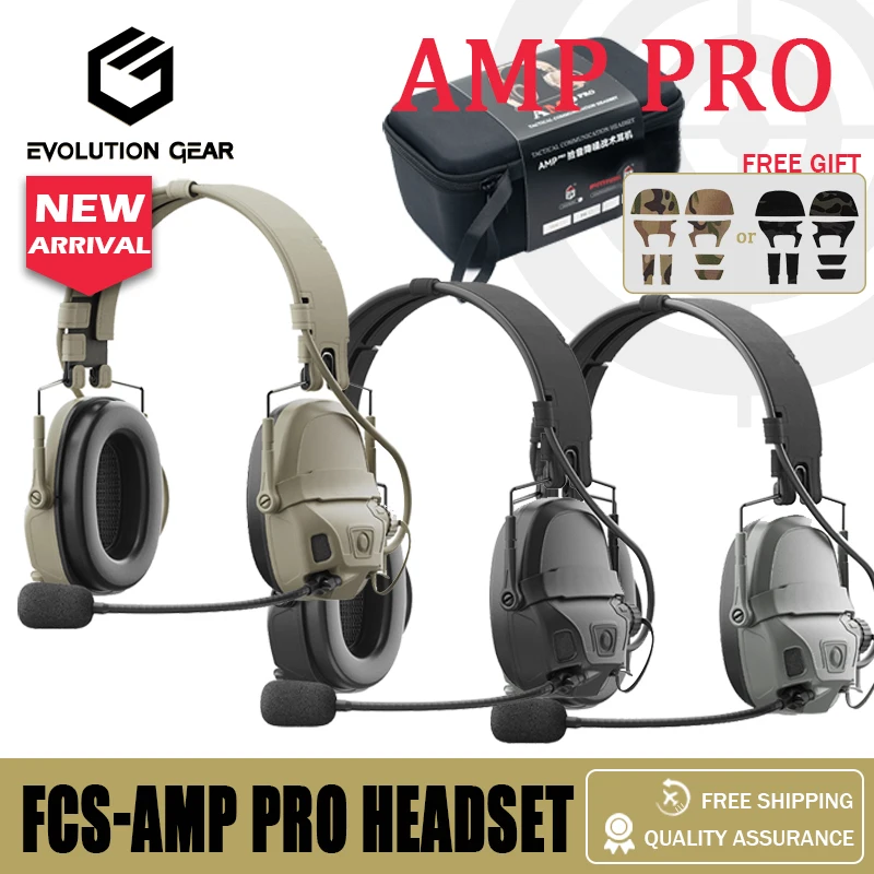 FCS-TACTICAL AMP PRO Auriculares Tácticos Digitales PTT