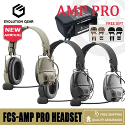 FCS-TACTICAL AMP PRO Auriculares Tácticos Digitales PTT