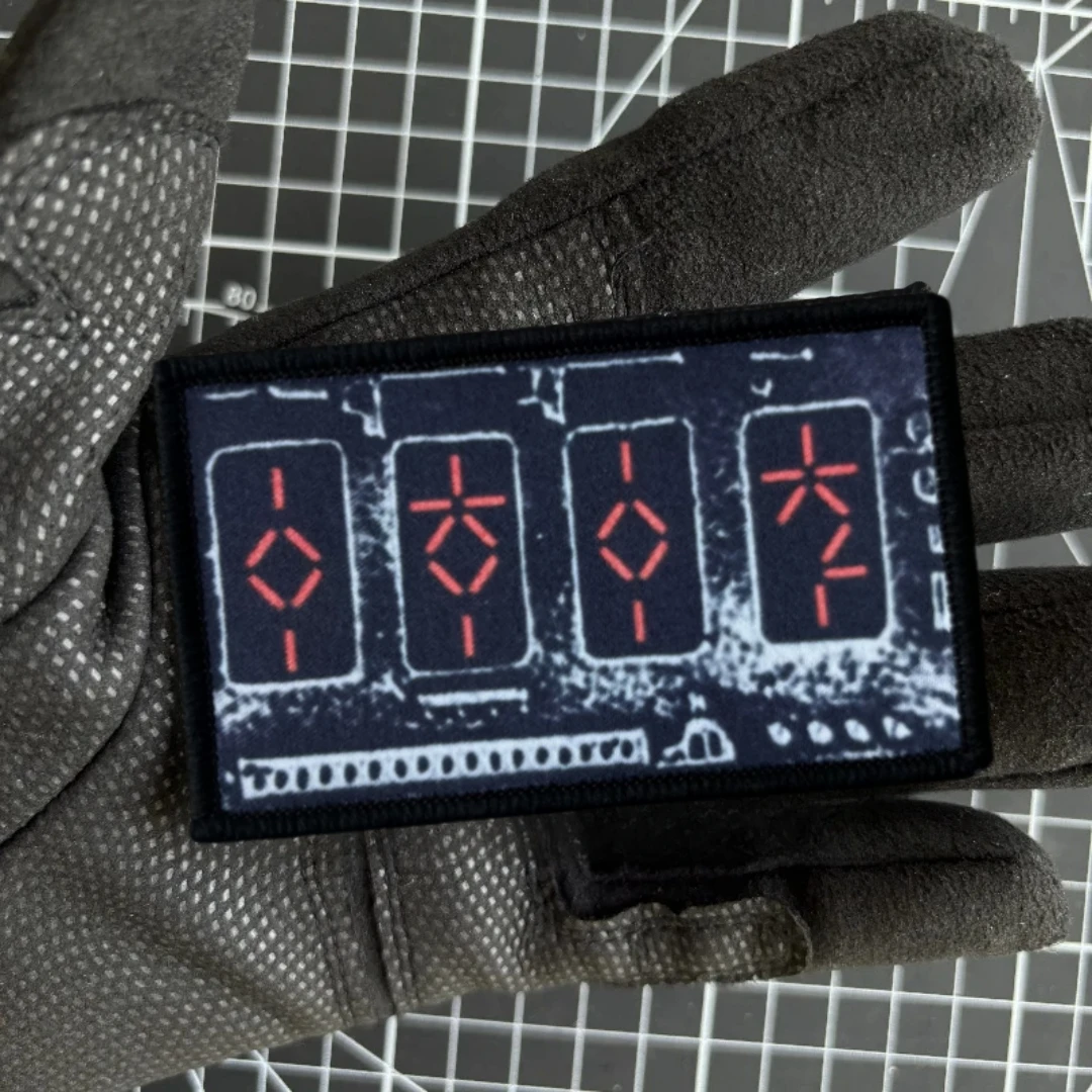 "Dispositivo de extracción automática de película PREDATOR", parche de insignia de moral, brazalete militar táctico, gancho y bucle, accesorios para mochila, pegatina - imagen 3