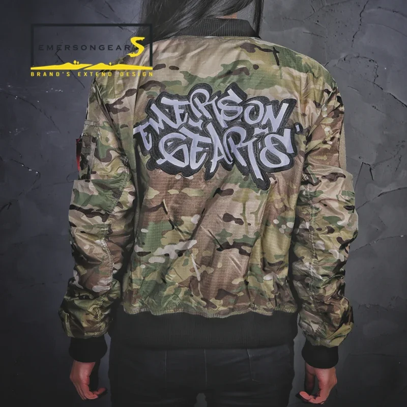 EmersongearS, chaqueta Thermolite estilo MA1 para mujer, abrigo táctico cálido de camuflaje para invierno, abrigo SoftShell, trajes para ir al trabajo, senderismo diario - imagen 5