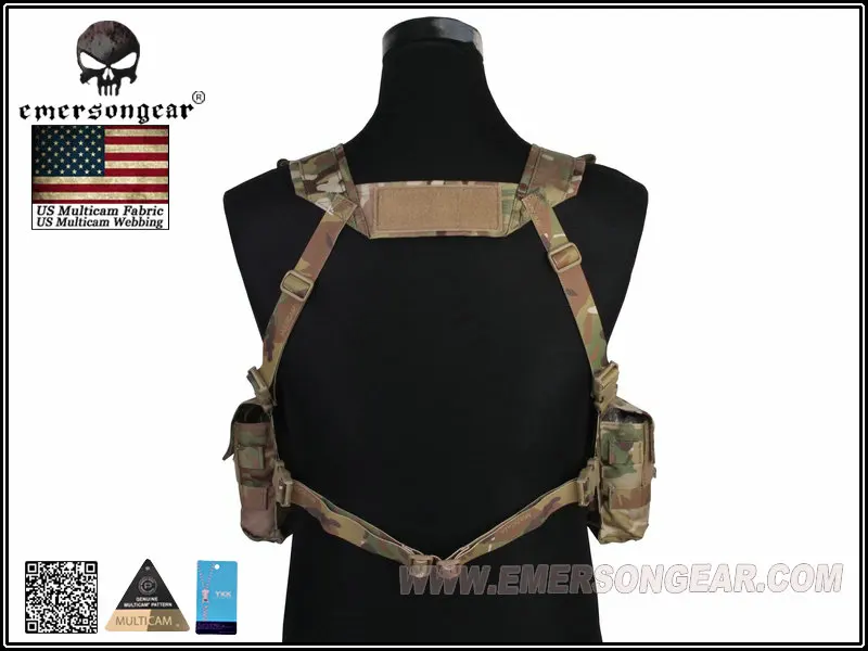 Emersongear-Chaleco de combate militar Airsoft Gen V, aparejo de pecho delantero dividido, AT-FG, EM7451 - imagen 4