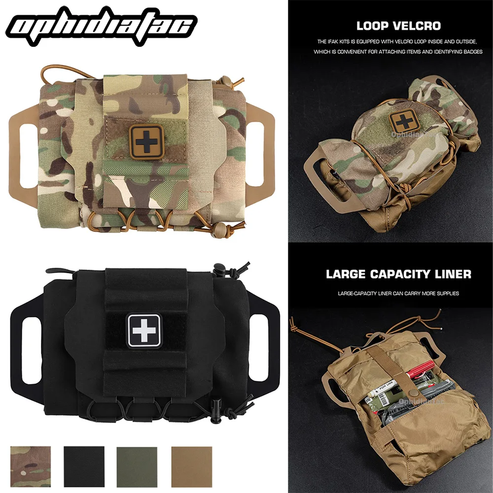 Bolsa médica OPHIDIANTAC IFAK, bolsa de emergencia, Kit médico para acampar, Kit de primeros auxilios de despliegue rápido MOLLE, supervivencia, caza al aire libre - imagen 2