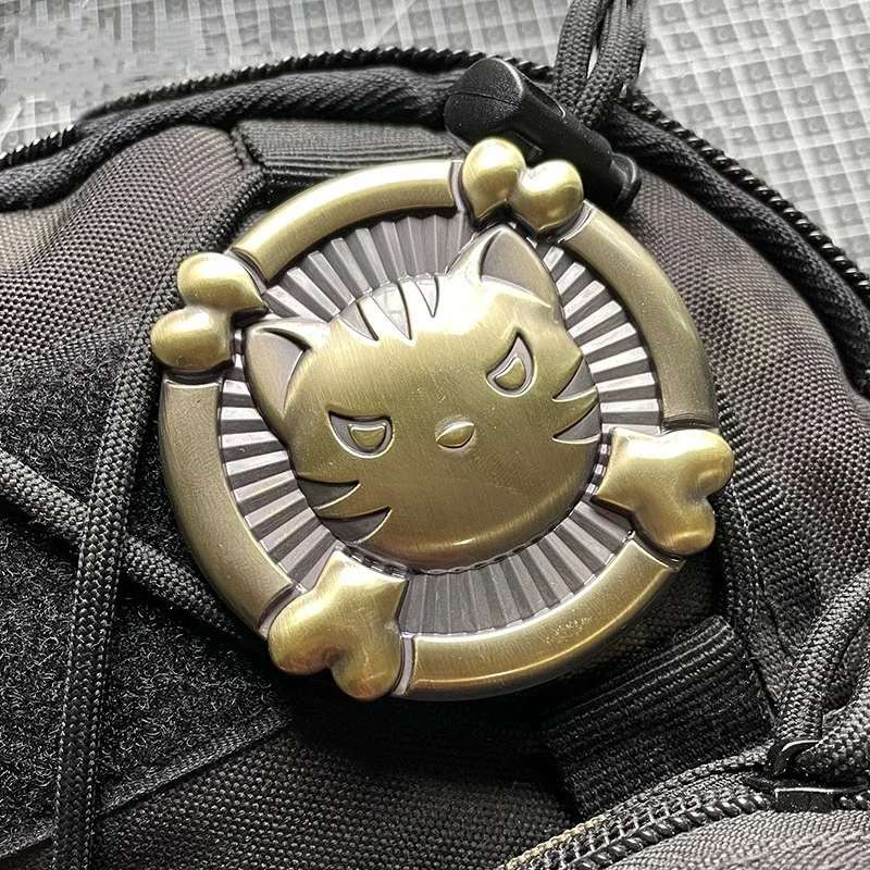 Parche de Metal con gancho y bucle, insignia de moral de gato y Calavera, brazalete táctico 3D, parche de decoración para mochila, sombreros - imagen 4