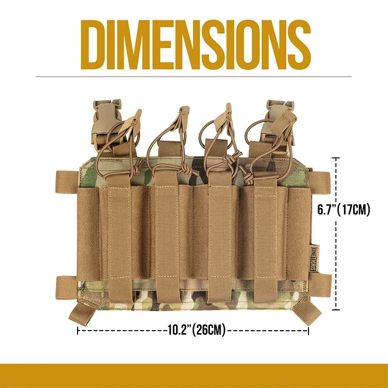 ONETIGRIS-bolsa táctica MOLLE para revistas, chaleco con Clip, accesorios para juegos de Paintball, MP5 - imagen 5
