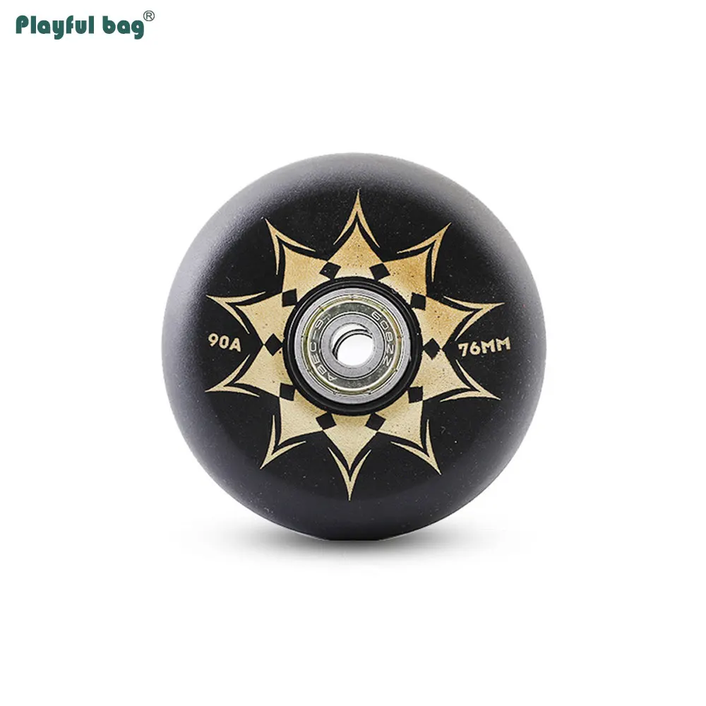 Ruedas de goma PU para zapatos de Skate en línea, 72, 76, 80MM, 90A, con rodamientos de ABEC-9, accesorios muy elásticos resistentes al desgaste AMB290 - imagen 5