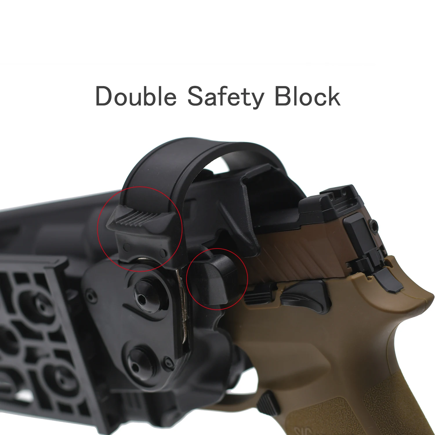 SIG P320 M17 M18 doble bloque de seguridad pistola funda 2,25 pulgadas cinturón envoltura de pierna multiángulo pistola transportadora pistola airsoft - imagen 2