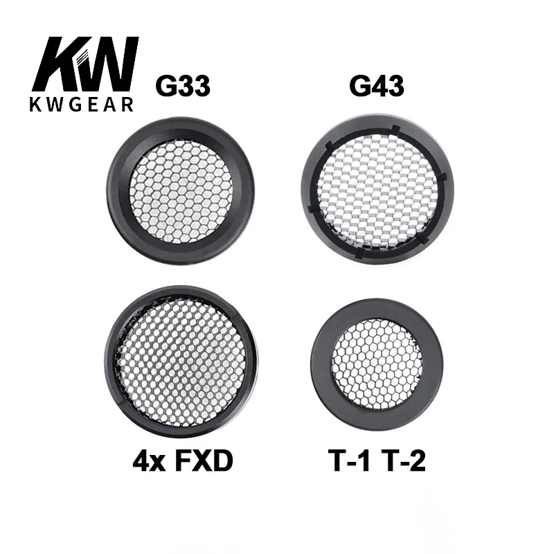 Killflash táctico Protector de vista para G33 G43 4xFXD T 1 T 2 ACOG Scope lupa Honeycomb sombreado accesorios protectores
