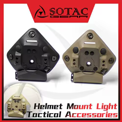 SOTAC Taktische LED-Beleuchtung Helmhalterung Rot Blau IR-Licht Langer heller Stroboskophelm Getrockneter Tintenfisch Jagdzubehör