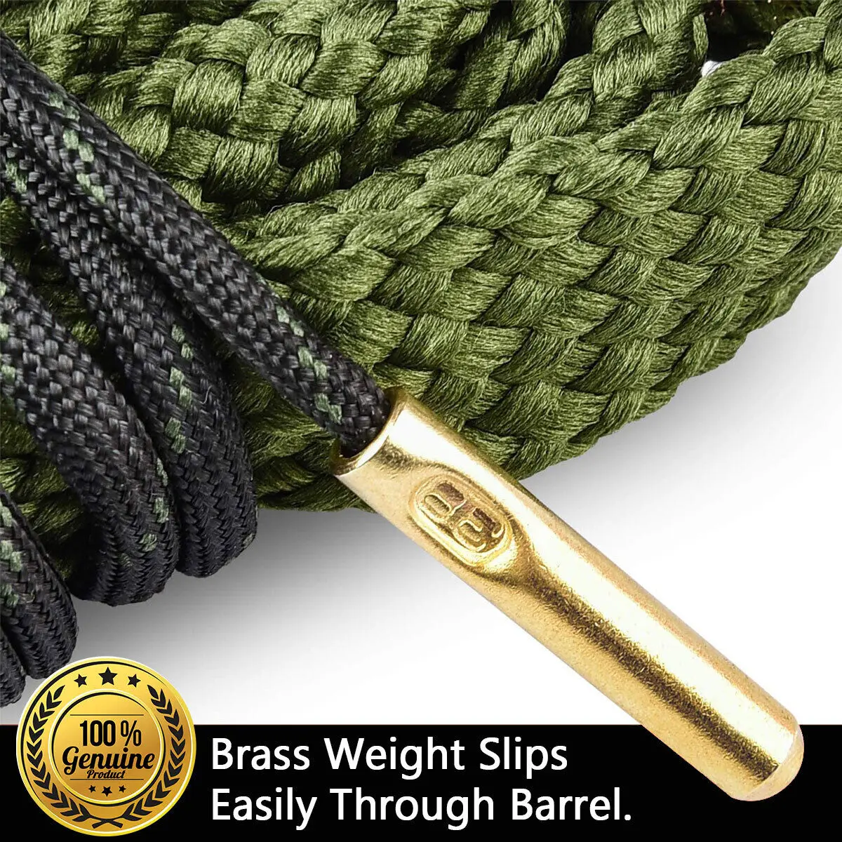 1 Uds. Limpiador de barril de pistola de diámetro reutilizable cuerda de caza barril serpiente para 5,56mm/.223/.22/9mm/Cal.380/12 GA/. Rifle 30 Cal/.308 - imagen 3