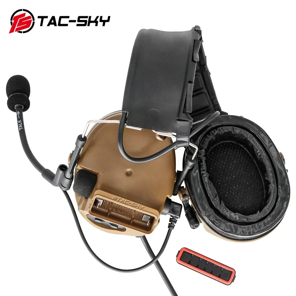 TAC-SKY COMTA3 auriculares tácticos walkie-talkie TSCIII auriculares con reducción de ruido con Ptt táctico para Radio Baofeng - imagen 5